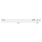 LEDVANCE LED Unterbauleuchte TubeKit 625 8,9W/830 720lm warmweiß nicht dimmbar – Maßzeichnung