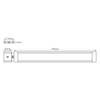 LEDVANCE LED Unterbauleuchte Cabinet Slim 300 Doublepack 7,5W/830 250lm warmweiß dimmbar weiß IP20 – Maßzeichnung