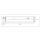 LEDVANCE LED Unterbauleuchte LinearLED Flat Eco 6W/830 300lm warmweiß nicht dimmbar – Maßzeichnung