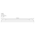 LEDVANCE LED Wand-/Deckenleuchte Power Batten 1200 24W/830 2600lm warmweiß nicht dimmbar weiß IP20 – Maßzeichnung