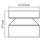LEDVANCE LED Wandleuchte Endura Style Zylinder 6W/830 360lm nicht dimmbar steel IP44 – Maßzeichnung
