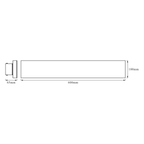 LEDVANCE LED-Panel SMART+ Wifi Planon 600x100mm TW 28W 1.800lm IP20 – Maßzeichnung