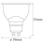Osram / Ledvance LED Bluetooth Smart+ Reflektor PAR16 45° 4,9-40 W/827-865 abstimmbares Weiß 350lm GU10 220-240V dimmbar – Maßzeichnung
