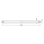 Osram / Ledvance LED Tube External T8 190° Performance 23-58W/865 tageslichtweiß 3700lm G13 DC 42V 1500mm dimmbar – Maßzeichnung