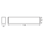 LEDVANCE Leuchte Office Line Cuboid Ceiling 840 DIM Black 30W 3.100lm IP20 – Maßzeichnung