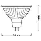 Osram Parathom LED Spot MR16 3,8-3,8W/840 kaltweiß GU5.3 12V 36° 345lm – Maßzeichnung