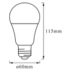 Osram / Ledvance LED Bluetooth Smart+ Classic A matt 240° 8,5-60W/827-865 abstimmbares Weiß 806lm E27 220-240V dimmbar – Maßzeichnung