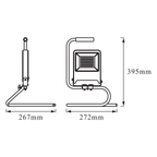 LEDVANCE LED Arbeitsleuchte Worklights S-Stand 50W/840 kaltweiß IP65 – Maßzeichnung