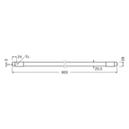 Osram LED SubstiTube T8 Pro 7,5-18W/830 G13 1000lm HF=EVG 600mm 190° G13 warmweiß – Maßzeichnung