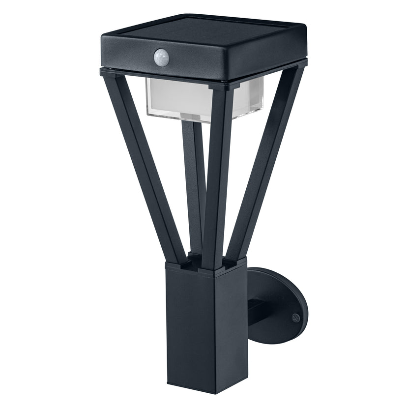 LEDVANCE Leuchte ENDURA Style Solar Bouquet Wall Sensor Black 6W 550lm IP44