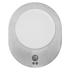 LEDVANCE LED Wandleuchte Endura Style Disc Sensor 8W/830 370lm warmweiß nicht dimmbar Stahl IP44 – Ansicht stehend