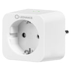 LEDVANCE Smart+ ZigBee Steckdose EU mit Energiezähler, 2.300 W / 10 A, Weiß – Ansicht stehend