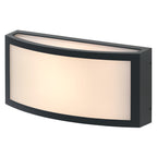LEDVANCE Wandleuchte Endura Classic Cuadra E27 IP65 dunkelgrau – Ansicht stehend