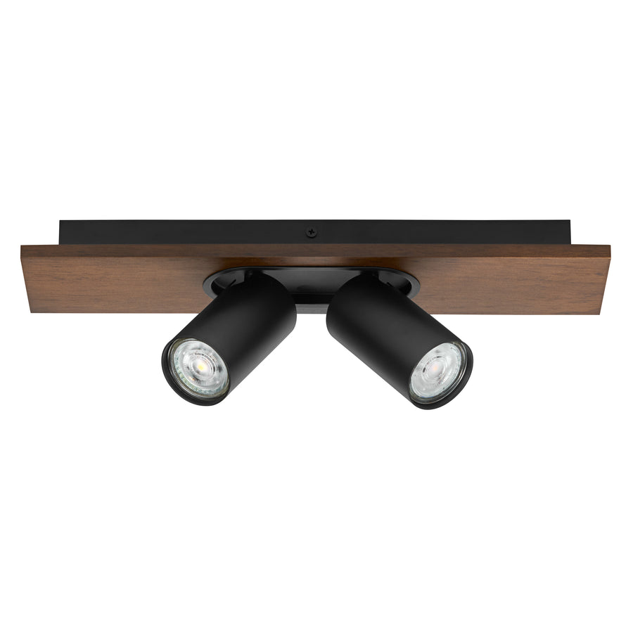 Osram LED Spot Decor Mercury 2-flammig 6,8W/2700K 460lm warmweiß dimmbar Holzdekor/schwarz IP20