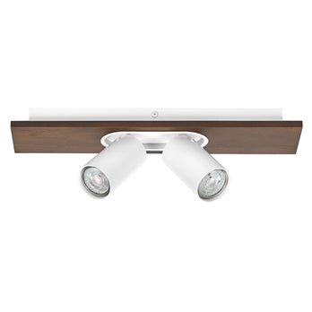 Osram LED Spot Decor Mercury 2-flammig 6,8W/2700K 460lm warmweiß dimmbar weiß/Holzdekor IP20
