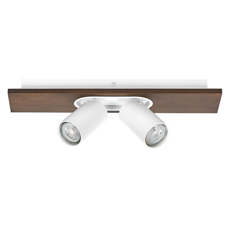 Osram LED Spot Decor Mercury 2-flammig 6,8W/2700K 460lm warmweiß dimmbar weiß/Holzdekor IP20
