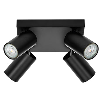 Osram LED Spot Octagon Plate 4-flammig 13,6W/2700K 920lm warmweiß dimmbar schwarz IP20