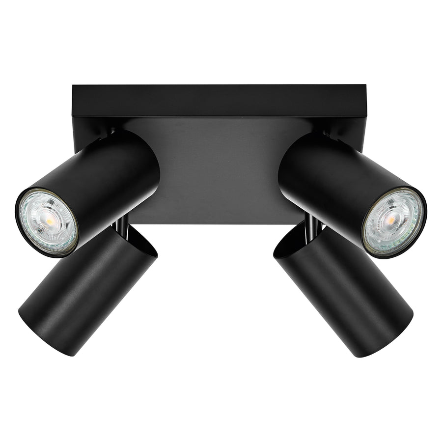 Osram LED Spot Octagon Plate 4-flammig 13,6W/2700K 920lm warmweiß dimmbar schwarz IP20