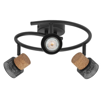 Osram LED Spot Decor Cork Spiral 3-flammig 10,2W/2700K 690lm warmweiß dimmbar schwarz IP20