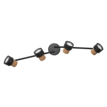 Osram LED Spot Decor Cork 4-flammig 13,6W/2700K 920lm warmweiß dimmbar schwarz IP20