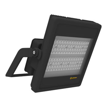LEDVANCE LED-Fluter FL H M LUM V 300 W 757 Kaltes Tageslicht 36.000 lm ASYM 110° x 30° IP66 schwarz