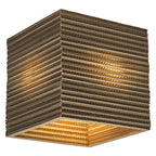 LEDVANCE Deckenleuchte Decor Cardboard Square E27 nicht dimmbar braun IP20 – Ansicht stehend