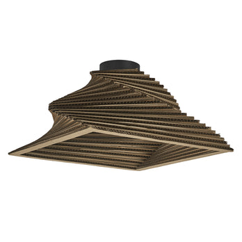 Osram Deckenleuchte Decor Cardboard Square Turn 1-flammig E27 nicht dimmbar braun IP20
