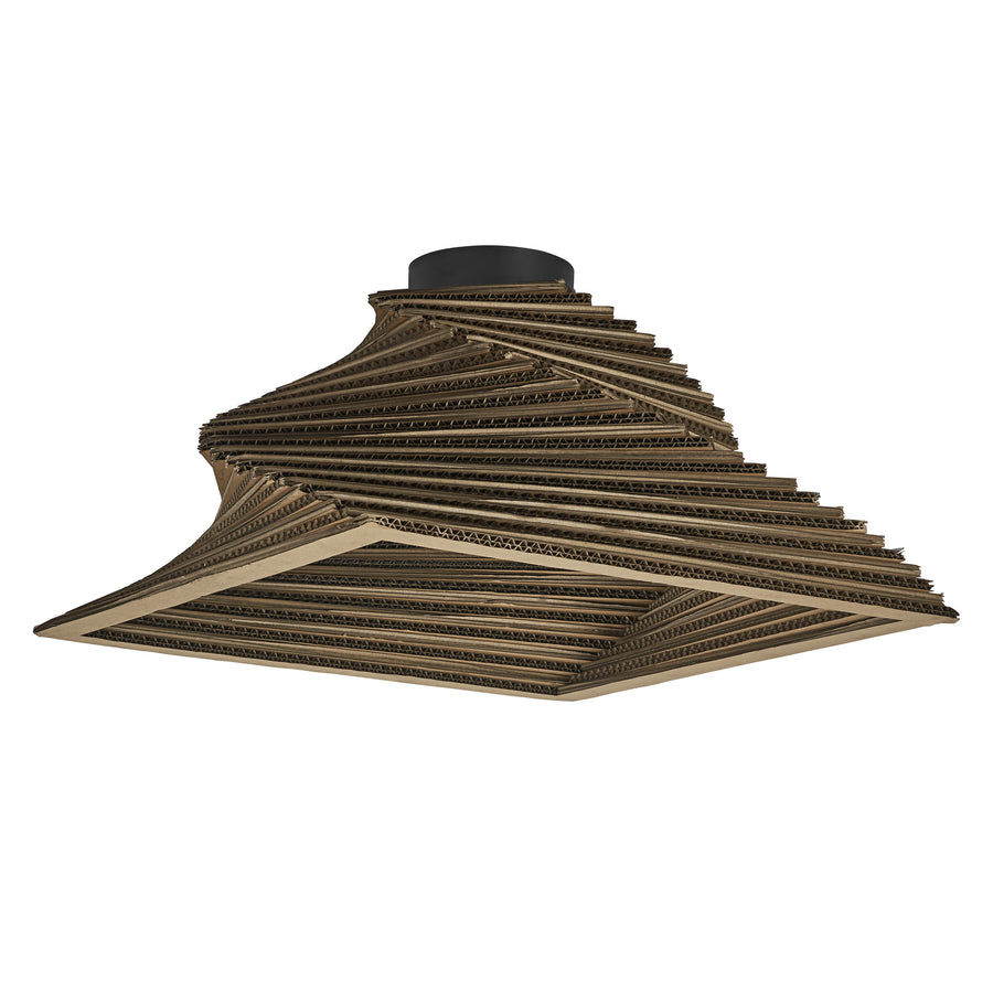 Osram Deckenleuchte Decor Cardboard Square Turn 1-flammig E27 nicht dimmbar braun IP20