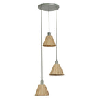 Osram Pendelleuchte Decor Raffia Plate 3-flammig E27 – Produktansicht