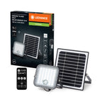 LEDVANCE Solar-LED-Fluter ENDURA Flood Split Solar Sensor 10 W 4.000 K IP65 schwarz – Produkt mit Verpackung