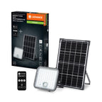 LEDVANCE Solar-LED-Fluter ENDURA Flood Split Solar Sensor 30 W 4.000 K IP65 schwarz – Produkt mit Verpackung
