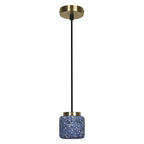 LEDVANCE Pendelleuchte Decor Terrazzo Ball GU10 blau IP20 – Ansicht stehend