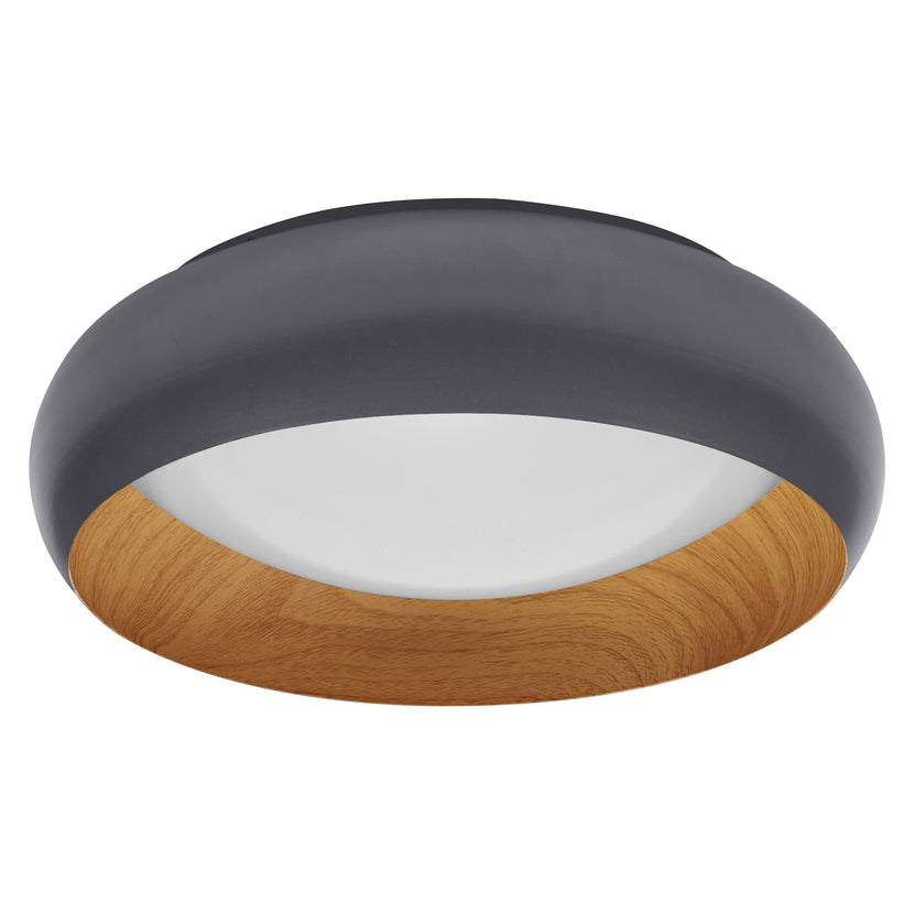 LEDVANCE Leuchte Orbis Livia 300MM 830 Click DIM Gray and Wood Decor 16W 750lm IP20