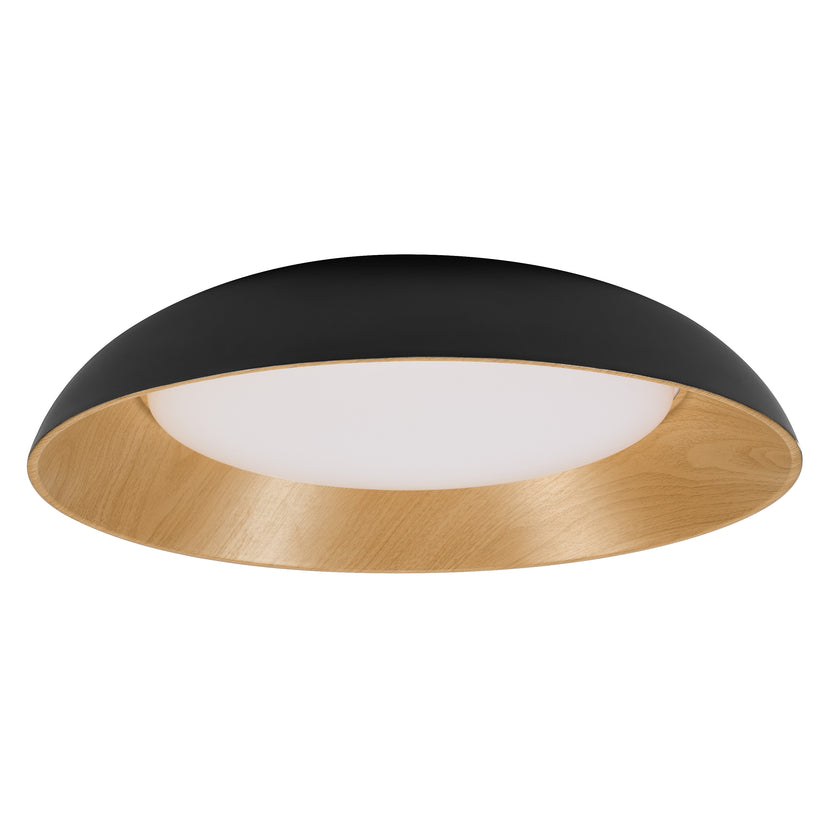 LEDVANCE Orbis Alva Deckenleuchte 505 mm 36 W 1600 lm warmweiß Click-Dim schwarz/Holzdekor