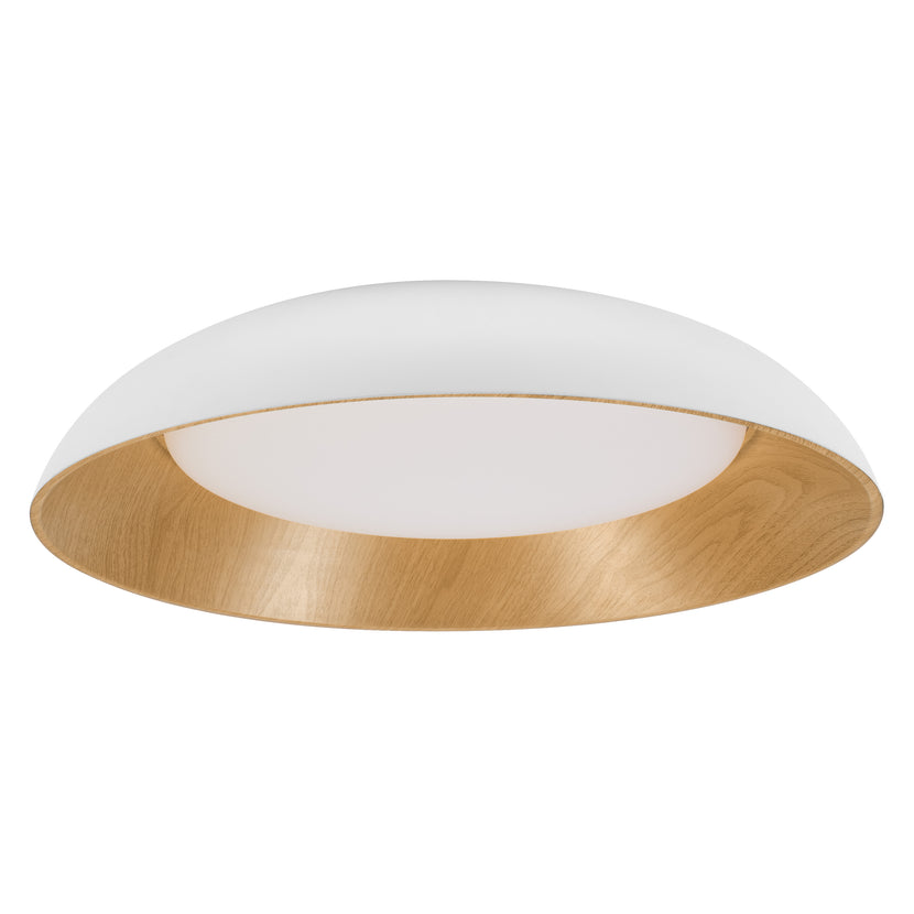 LEDVANCE Orbis Alva Deckenleuchte 505 mm 36 W 1600 lm warmweiß Click-Dim weiß/Holzdekor
