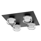Osram LED Deckenleuchte Orbis Flame 4-flammig Click 22W/3000-4000K 1400lm tunable white nicht dimmbar schwarz IP44