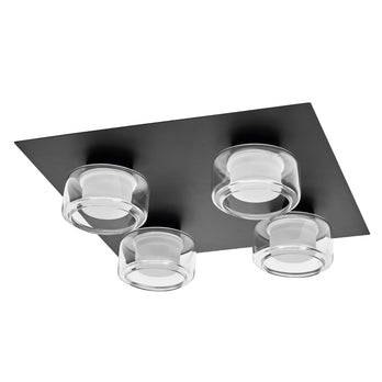 Osram LED Deckenleuchte Orbis Flame 4-flammig Click 22W/3000-4000K 1400lm tunable white nicht dimmbar schwarz IP44