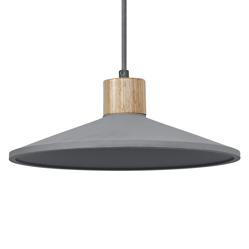 LEDVANCE Pendelleuchte Decor Concrete Wood 320 E27 nicht dimmbar dunkelgrau/Holzdekor IP20