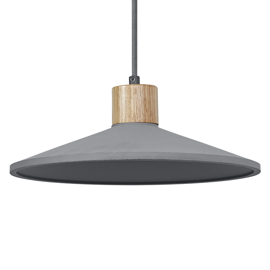 Osram Pendelleuchte Decor Concrete 320mm 1-flammig E27 nicht dimmbar dunkelgrau/Holzdekor IP20