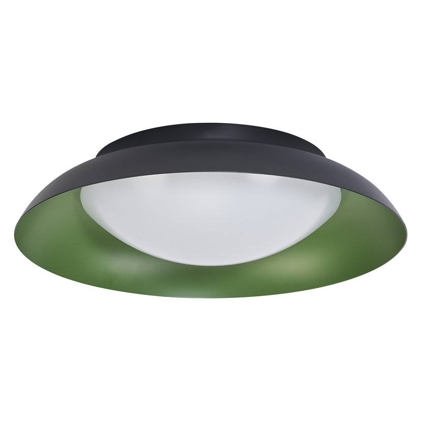 LEDVANCE Orbis Plate Deckenleuchte 310 mm 19 W 1000 lm warmweiß Click-Dim schwarz/grün