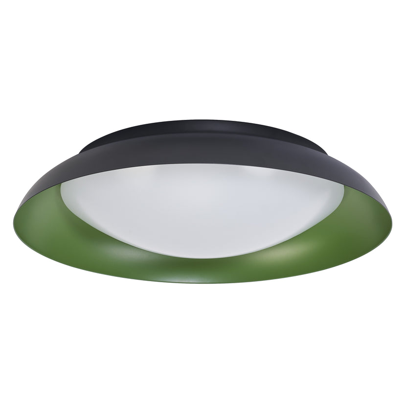 LEDVANCE LED-Deckenleuchte Orbis Plate 430 35 W 830 Click-DIM warmweiß Schwarz/Grün IP20