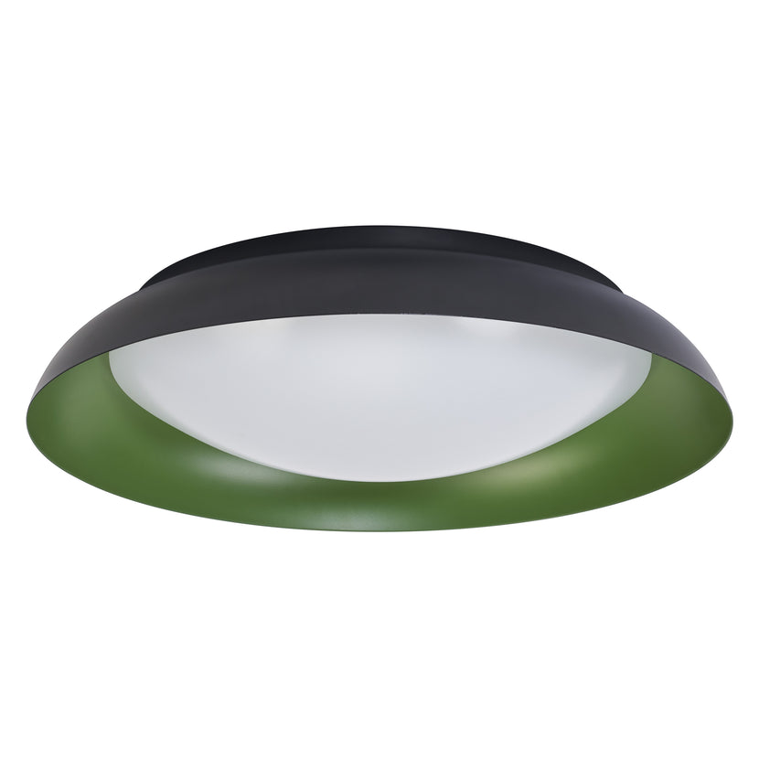 LEDVANCE Leuchte Orbis Plate 480MM 830 Click DIM Black and Green 45W 2.200lm IP20