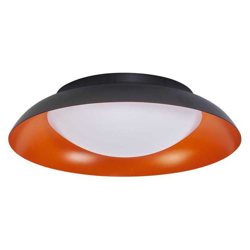 LEDVANCE Leuchte Orbis Plate 310MM 830 Click DIM Black and Orange 19W 1.000lm IP20