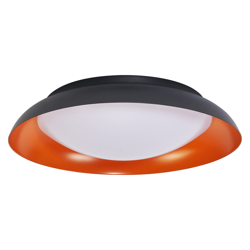 LEDVANCE Leuchte Orbis Plate 430MM 830 Click DIM Black and Orange 35W 1.700lm IP20