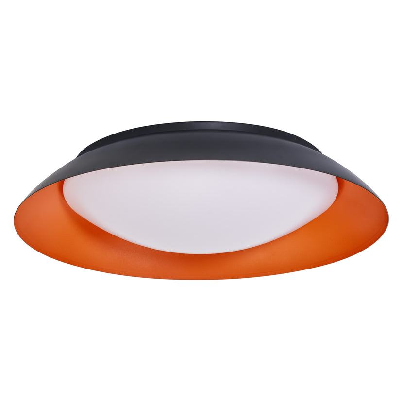 LEDVANCE Leuchte Orbis Plate 480MM 830 Click DIM Black and Orange 45W 2.200lm IP20