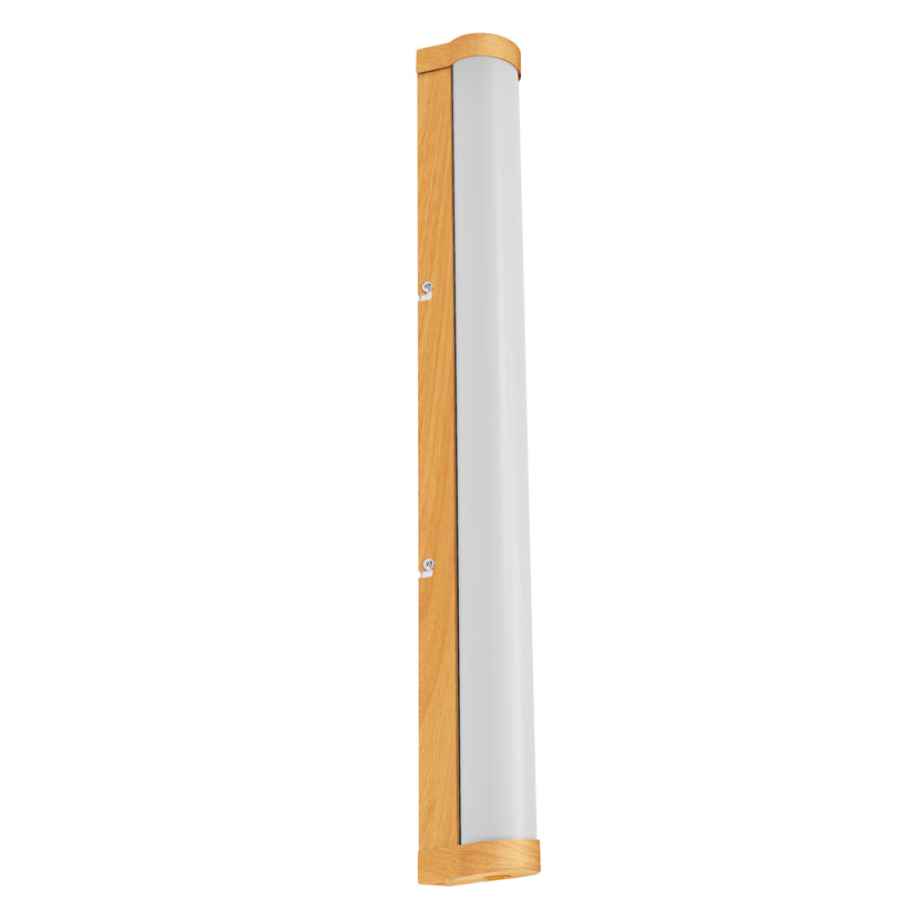 LEDVANCE LED-Wandleuchte Orbis Tube Frost Glass 60CM Click CCT DIM Wood Decor 12W 1.200lm IP44