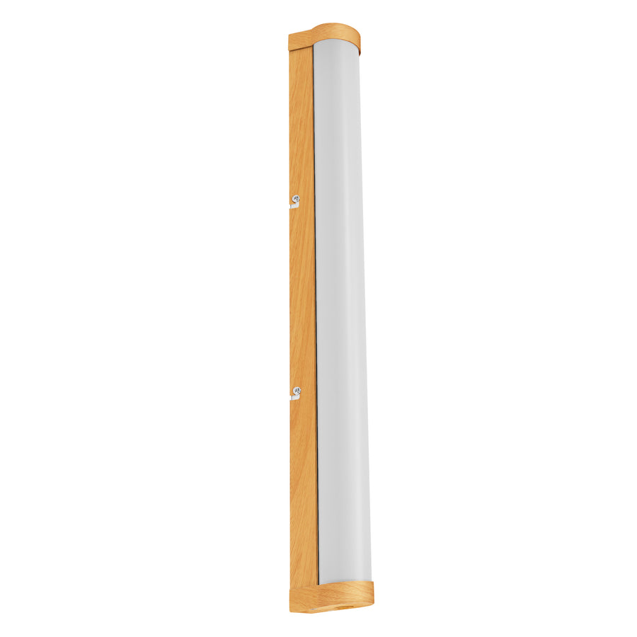 Osram LED Deckenleuchte Orbis Tube Frost Glass 60cm Click 12W/3000-4000K 1200lm tunable white dimmbar Holzdekor IP44