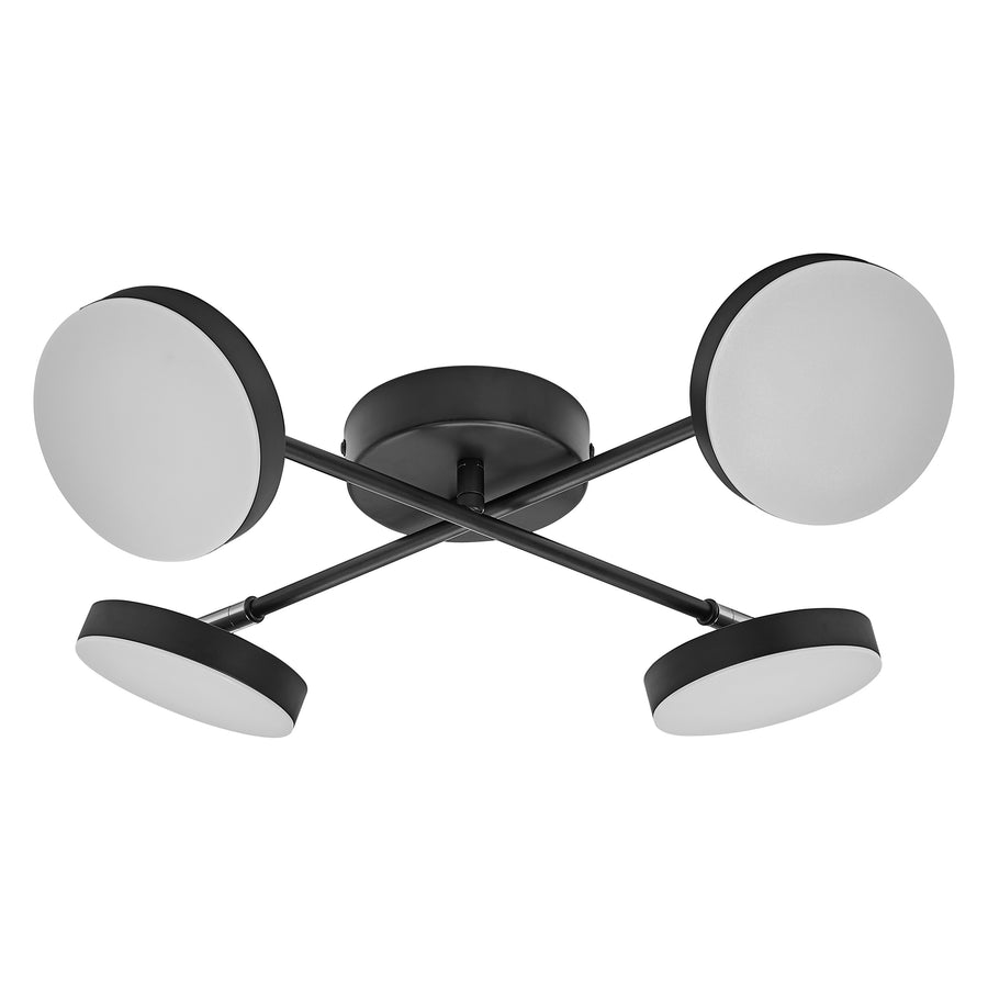 Osram LED Spot Decor Moon 4-flammig Cross 21W/3000K 1120lm warmweiß nicht dimmbar schwarz IP20