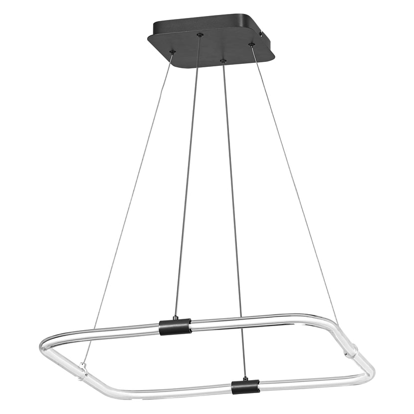 LEDVANCE LED-Pendelleuchte Decor Tetragon 18 W 830 dimmbar dunkelgrau
