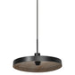 Osram Pendelleuchte Decor Plate 1-flammig E27 nicht dimmbar schwarz/Holzdekor IP20